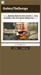 Mobile Screenshot of gallerytileandstonedesign.com